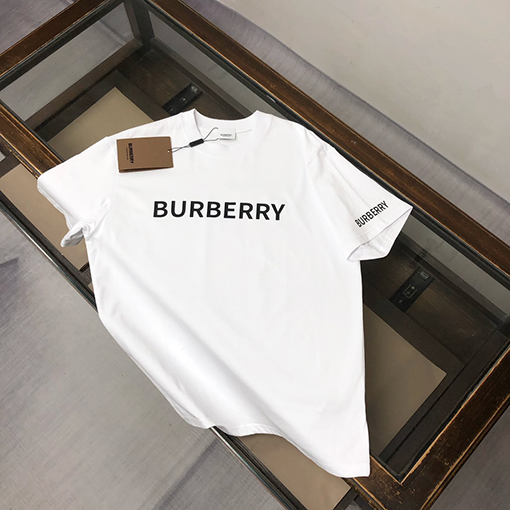 バーバリー クラシックロゴプリントラウンドネック半袖Tシャツ