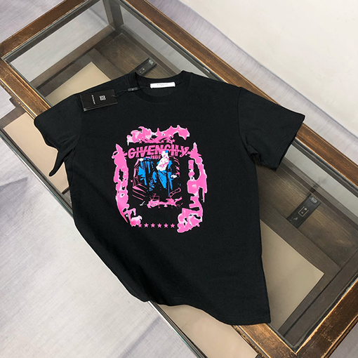 ジバンシイ 胸のカスタムパターンプリントクルーネック半袖Tシャツ