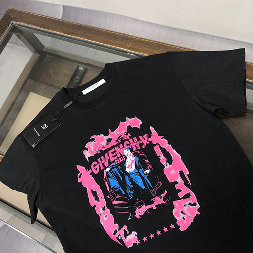 ジバンシイ 胸のカスタムパターンプリントクルーネック半袖Tシャツ