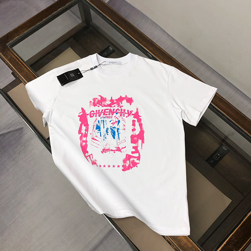 ジバンシイ 胸のカスタムパターンプリントクルーネック半袖Tシャツ
