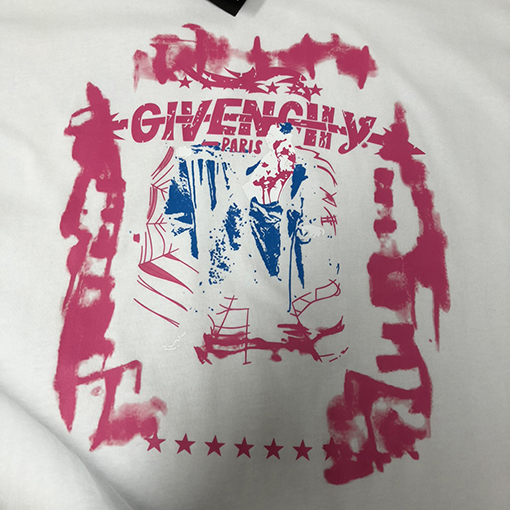 ジバンシイ 胸のカスタムパターンプリントクルーネック半袖Tシャツ