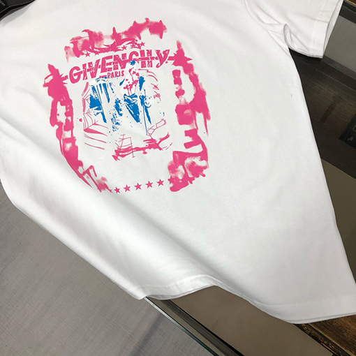 ジバンシイ 胸のカスタムパターンプリントクルーネック半袖Tシャツ