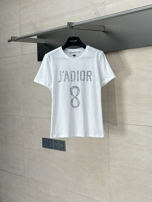 ディオールスーパーコピー 新しいクラシックな8文字プリントラウンドネック半袖Tシャツ