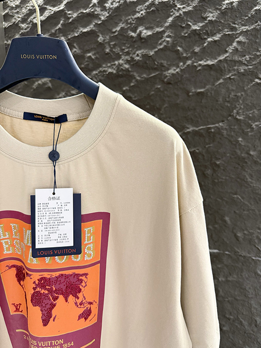 ルイヴィトンコピー 新しい地球のホットドリル半袖Tシャツ