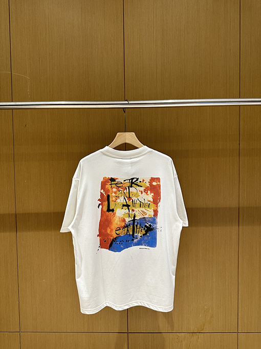 セント マイケル ピエロプリントアメリカンカジュアルヴィンテージ半袖Tシャツ