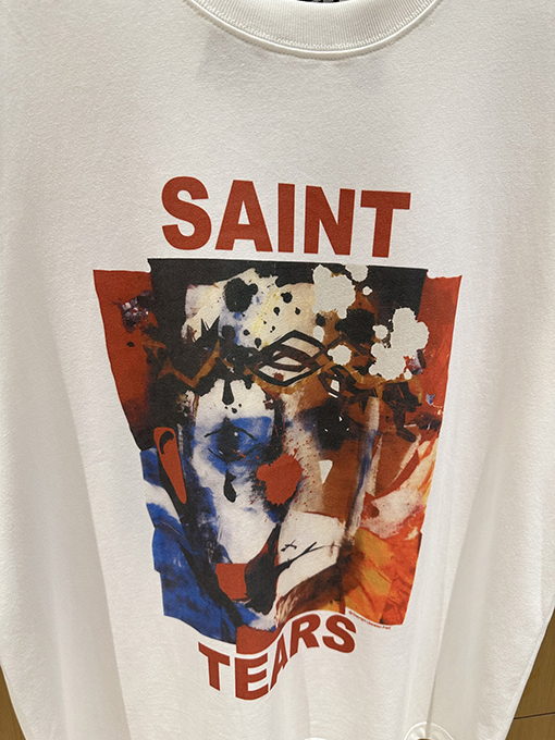 セント マイケル ピエロプリントアメリカンカジュアルヴィンテージ半袖Tシャツ