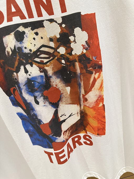 セント マイケル ピエロプリントアメリカンカジュアルヴィンテージ半袖Tシャツ