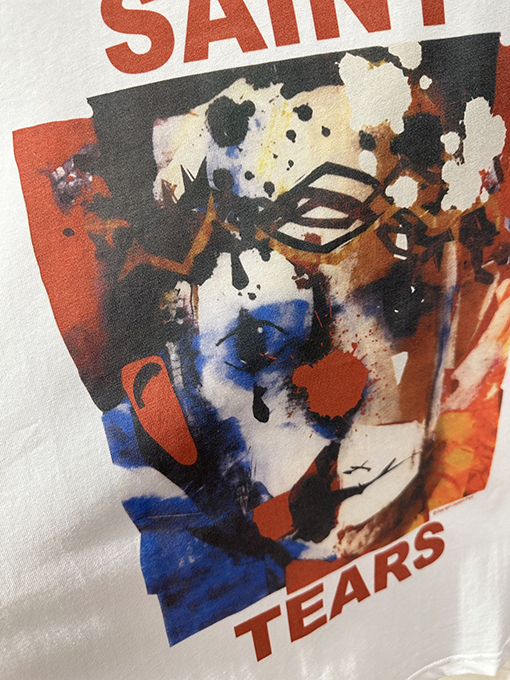 セント マイケル ピエロプリントアメリカンカジュアルヴィンテージ半袖Tシャツ