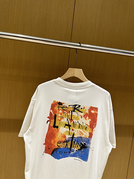 セント マイケル ピエロプリントアメリカンカジュアルヴィンテージ半袖Tシャツ