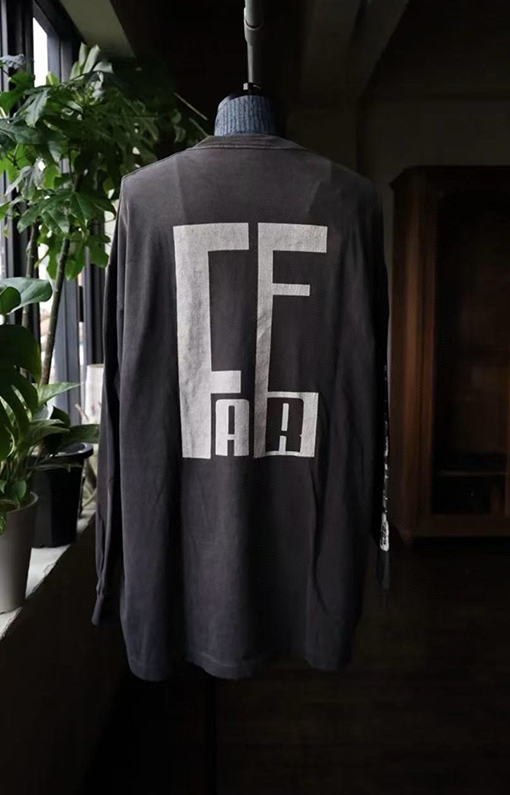 セント マイケル コラボレーションモデル水洗い古い破壊長袖Tシャツ