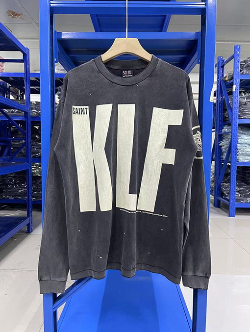 セント マイケルコピー klf ウォッシュ長袖Tシャツ 
