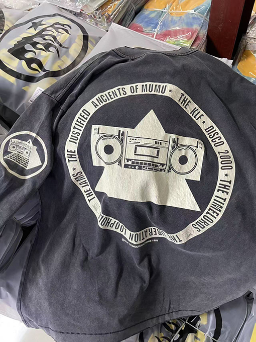 セント マイケルコピー klf ウォッシュ長袖Tシャツ 