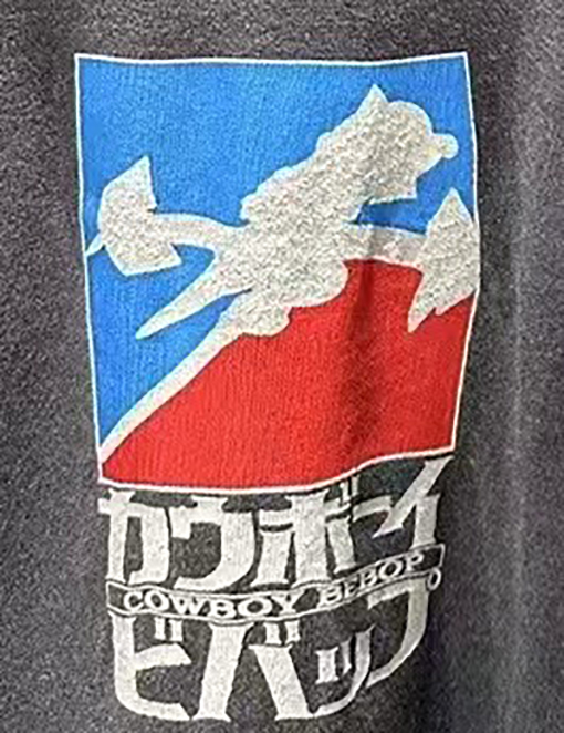 セント マイケル デニムウォッシュ破壊長袖Tシャツ