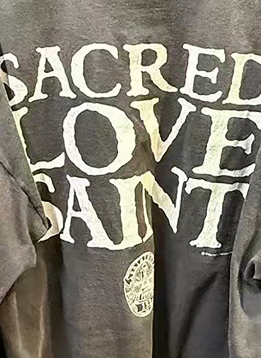 セント マイケル 長袖ウォッシュ古いTシャツ