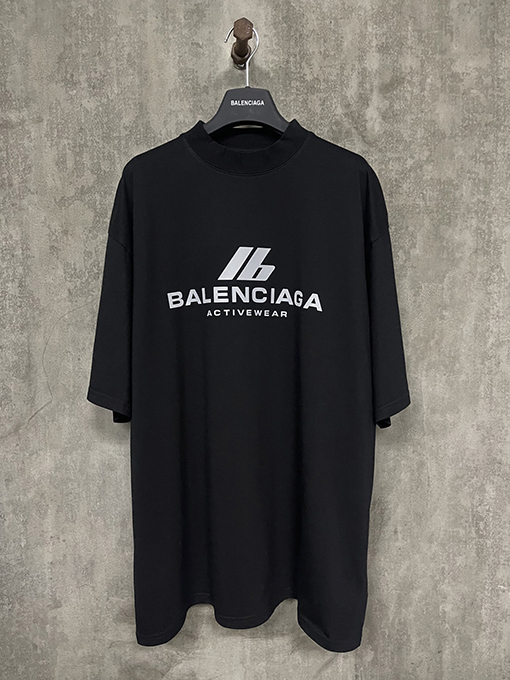 バレンシアガ Ib スローガン反射プリント半袖Tシャツ