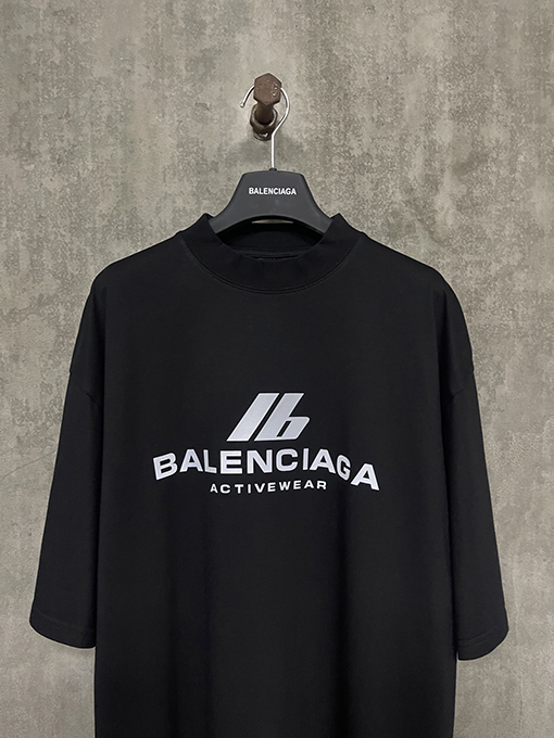 バレンシアガ Ib スローガン反射プリント半袖Tシャツ