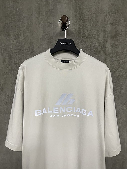 バレンシアガ Ib スローガン反射プリント半袖Tシャツ