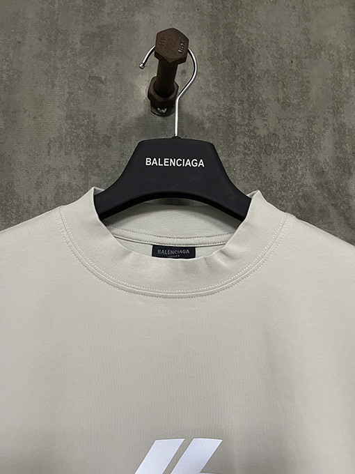 バレンシアガ Ib スローガン反射プリント半袖Tシャツ