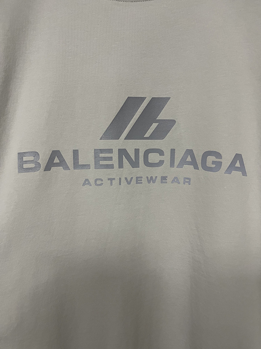 バレンシアガ Ib スローガン反射プリント半袖Tシャツ