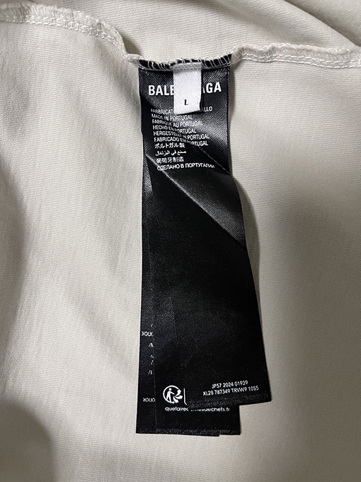 バレンシアガ Ib スローガン反射プリント半袖Tシャツ