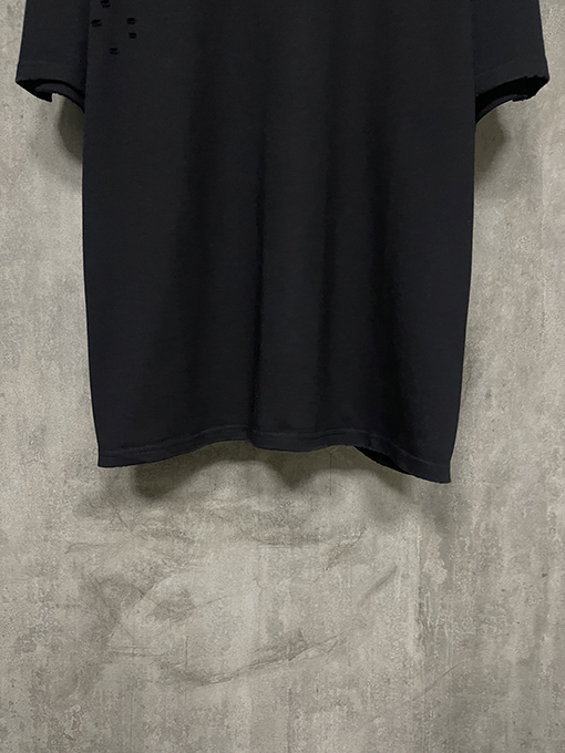 マルタンマルジェラ 新しい前後4点刺繍穴重いポンド半袖Tシャツ