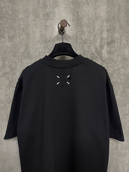 マルタンマルジェラ 新しい前後4点刺繍穴重いポンド半袖Tシャツ