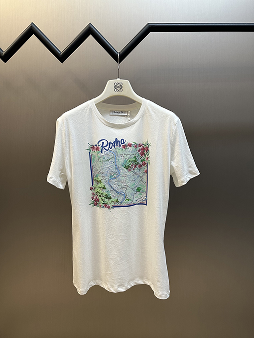 ディオールコピー レディース souvenir プリント半袖Tシャツ