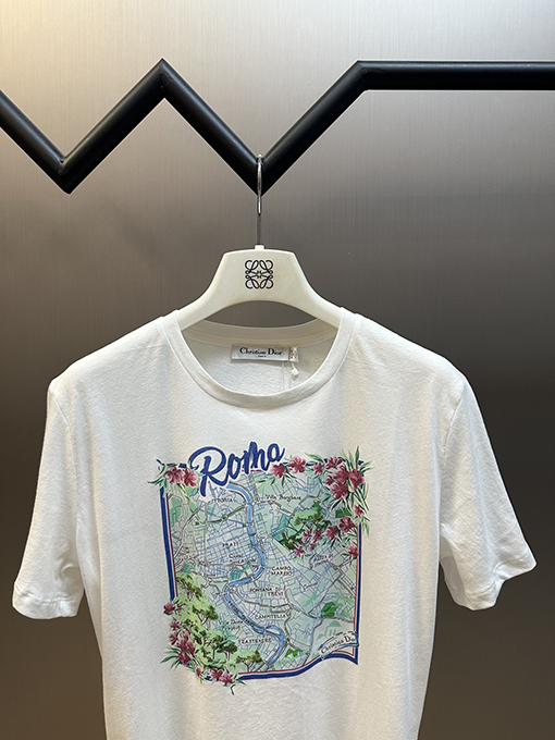 ディオールコピー レディース souvenir プリント半袖Tシャツ