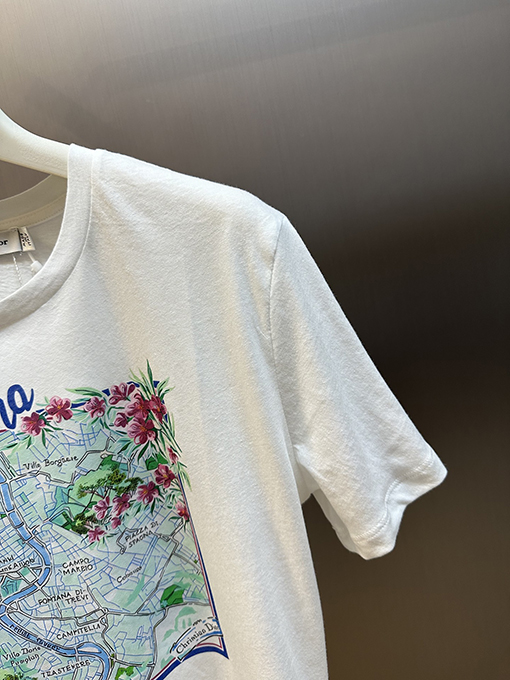ディオールコピー レディース souvenir プリント半袖Tシャツ
