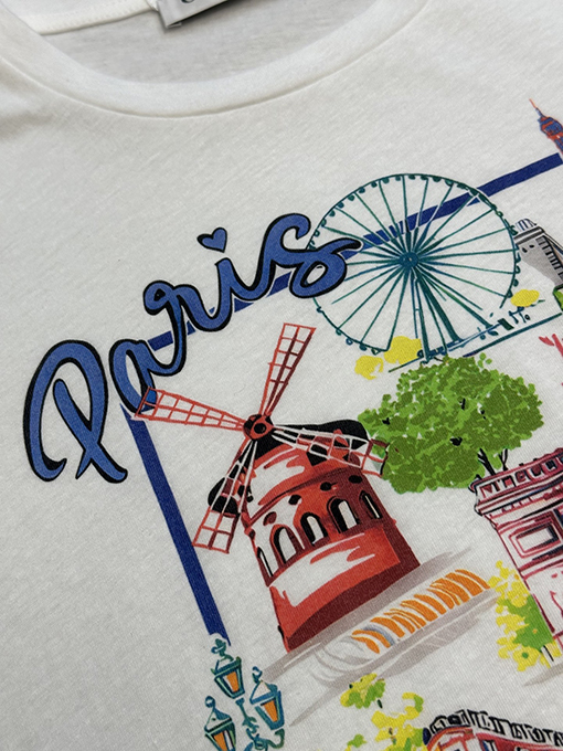 ディオール レディース souvenir ファッションプリント半袖Tシャツ