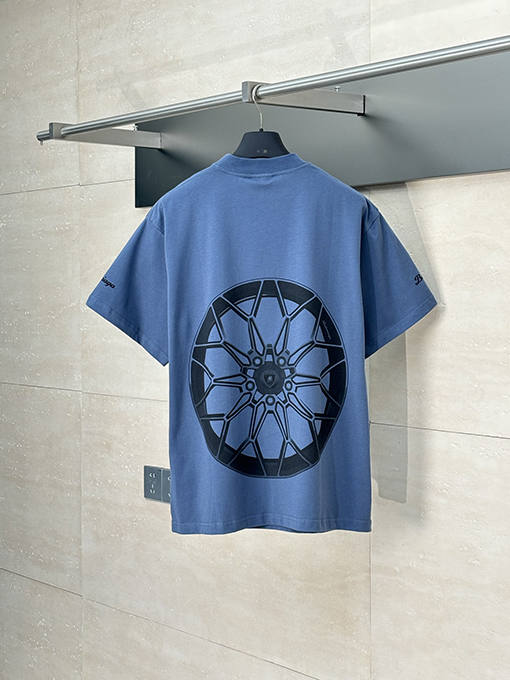 バレンシアガスーパーコピー ランボルギーニスポーツカーロゴ直噴プリント半袖Tシャツ