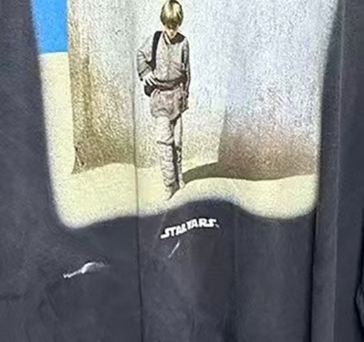 セント マイケル スターウォーズ古い破壊長袖Tシャツ
