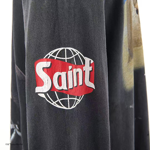 セント マイケル スターウォーズ古い破壊長袖Tシャツ