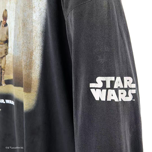 セント マイケル スターウォーズ古い破壊長袖Tシャツ
