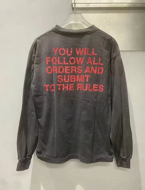 セント マイケルスーパーコピー ファッション破壊ウォッシュ長袖Tシャツ