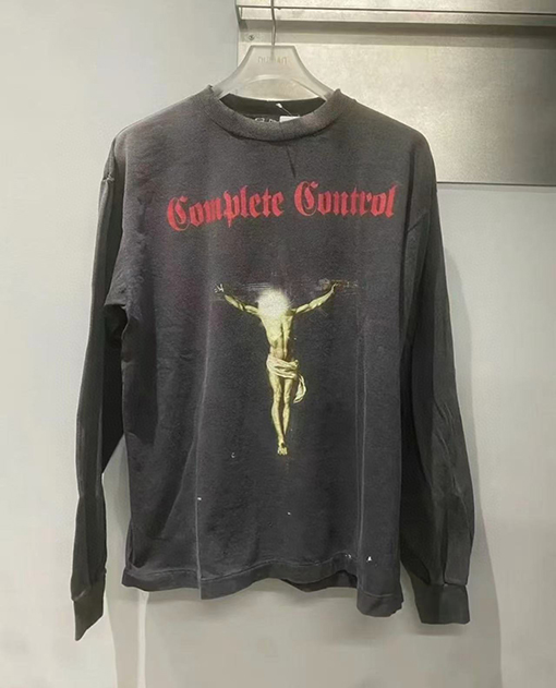 セント マイケルスーパーコピー ファッション破壊ウォッシュ長袖Tシャツ