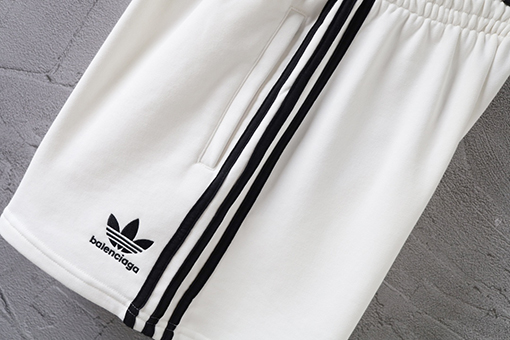 Balenciaga X Adidas 刺繍ショーツクロップドパンツビーチパンツ