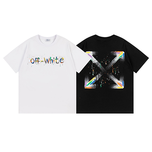 オフホワイト新しい半袖Tシャツ