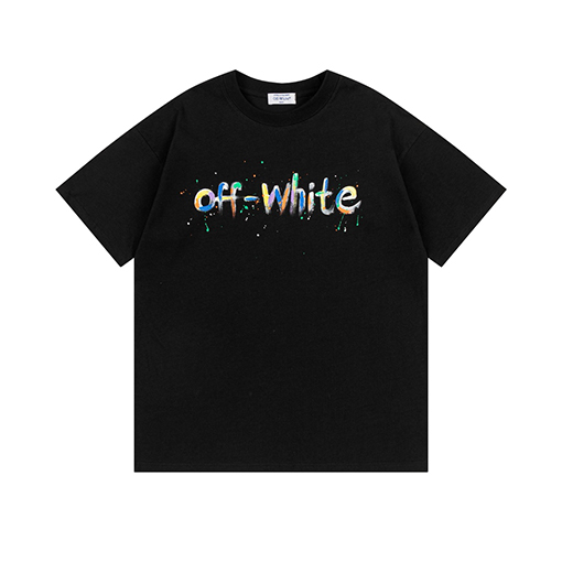オフホワイト新しい半袖Tシャツ