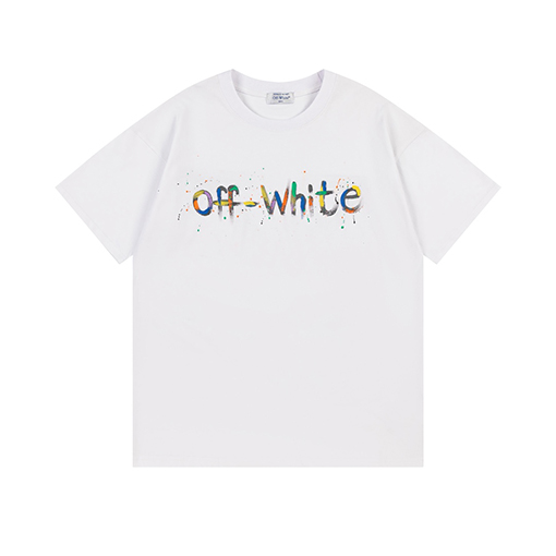 オフホワイト新しい半袖Tシャツ