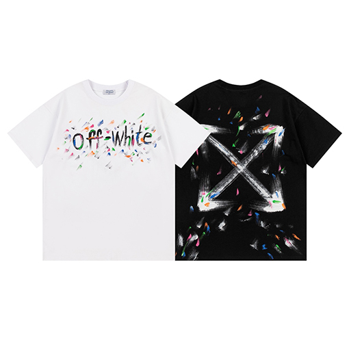 オフホワイトスーパーコピー新しいプリント半袖Tシャツ