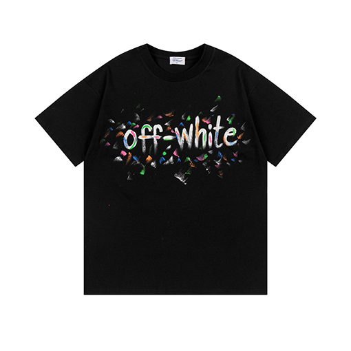 オフホワイトスーパーコピー新しいプリント半袖Tシャツ