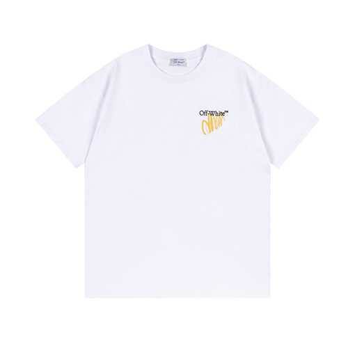 オフホワイトコピーゆったりとした半袖Tシャツ