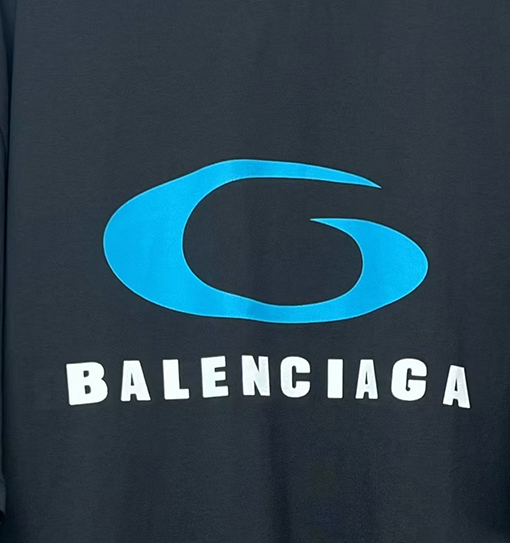 バレンシアガ ファッションプリントロゴ半袖Tシャツ