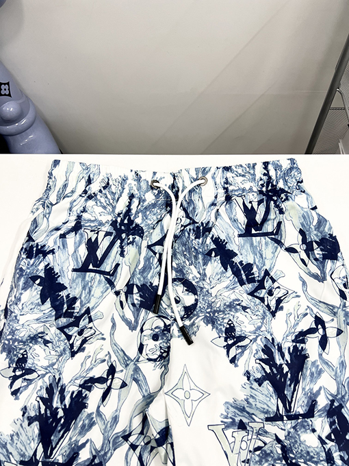 ルイヴィトン 前後のプリント柄ビーチバスケットボールパンツ