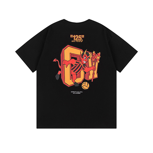 オフホワイト 新しいファッションルーズバージョンの半袖Tシャツ