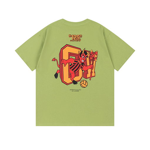 オフホワイト 新しいファッションルーズバージョンの半袖Tシャツ
