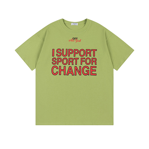 オフホワイト 新しいファッションルーズバージョンの半袖Tシャツ