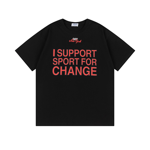オフホワイト 新しいファッションルーズバージョンの半袖Tシャツ