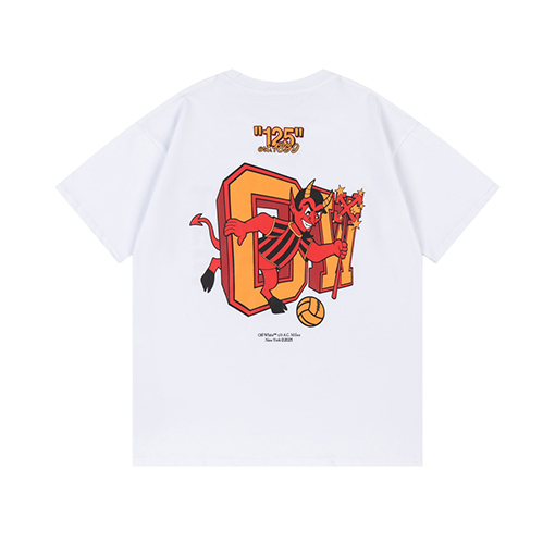 オフホワイト 新しいファッションルーズバージョンの半袖Tシャツ